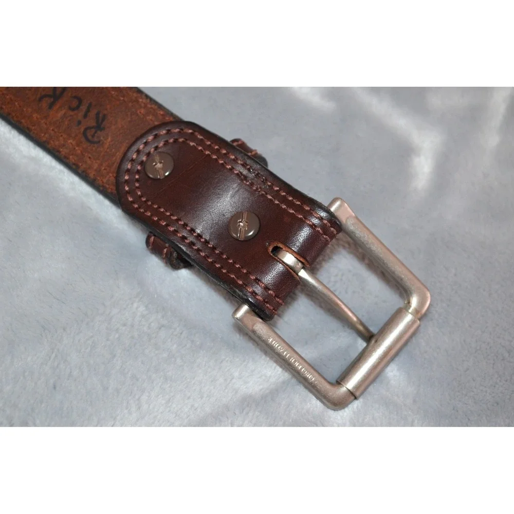 Spencer's Western World Brown Cowhide Leather Belt USA Boho Men's 48